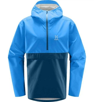 Куртка-анорак Haglöfs L.I.M Proof Anorak waterproof мужская водонепроницаемая синего цвета размер М