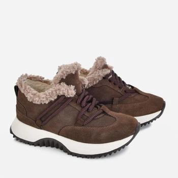 Кроссовки зимние женские Paradize Shoes CR-3300 коричневые 39 (25,5 см) замшевые