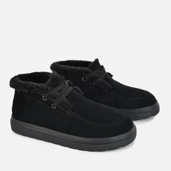 Ботинки зимние женские Paradize Shoes B-7501 чёрные 40 (26,6 см) замшевые