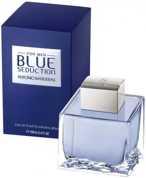 Чоловіча парфумерія Antonio Banderas Blue Seduction 100 ml Свіжий морський аромат з нотами манго м'яти та амбри