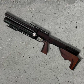 Пневматична гвинтівка Zbroia Sapsan Tactical 450/220 PCP 4.5 мм — тактична гвинтівка ≈30 Дж, коричневе ложе