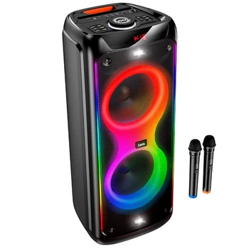 Акустика караоке Bluetooth колонка с микрофоном HOCO DS58 120W |BT5.0, 2Mic TWS, TF/USB/AUX, 40Wx2| Black