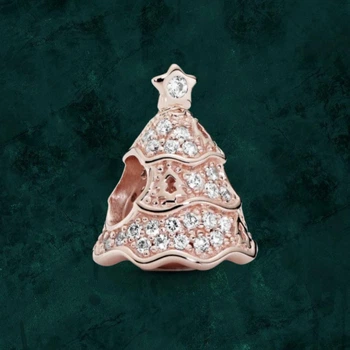 Серебряная бусина шарм "Елка" Pandora (Пандора) 781765czз покрытиям 14к золотом