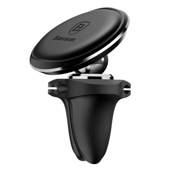 Автомобильный держатель Baseus Magnetic Car Mount with Cable Clip Air Vent Version black