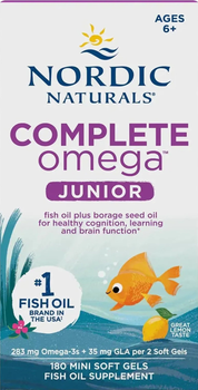Suplement diety Nordic Naturals Complete Omega Junior Cytrynowy 180 kapsułek (768990891106)
