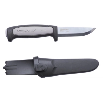 Ніж туристичний 91 мм із чохлом Morakniv Pro Robust drop-point 57 HRC вуглецева сталь