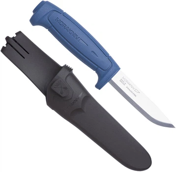 Нож туристический 91 мм с ножнами Morakniv Basic 546 56-58 HRC Sandvik 12C27 нержавеющая сталь синий