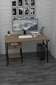 Письменный стол с приставной тумбой в стиле лофт EcoLoft Монтелла DSP-1273-4