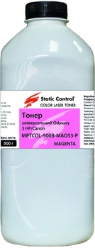 Тонер Static Control универсальный Odyssey HP/Canon 500 г Magenta (MPTCOL-500B-MAOS3-P)
