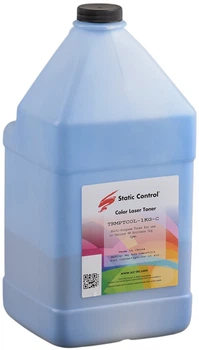 Тонер Static Control универсальный TRMPTCOL HP/Canon 1 кг Cyan (TRMPTCOL-1KG-C)