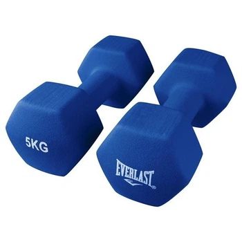 Гантели виниловые Everlast 2 шт по 5 кг красные