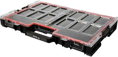 Organizer YATO z 12 wymiennymi przegródkami 531 x 379 x 77 mm plastikowa obudowa (YT-09181)
