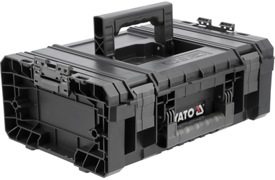 Skrzynka na narzędzia YATO modułowa 19V S1 2 przegrody 584x385x165 mm plastikowa (YT-091692)
