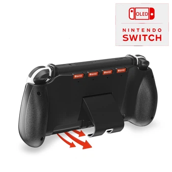 Защитный чехол-кейс DOBE для игровой приставки-консоли Nintendo Switch / Nintendo Switch OLED (NS-OLED Model) / Joy-Con с подставкой и местом для картриджей
