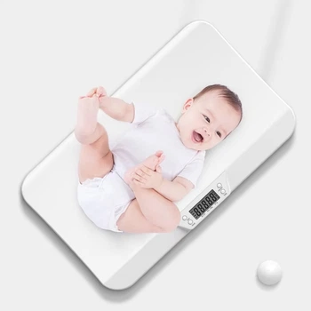Електронні дитячі ваги Baby Scale для контролю ваги новонародженого до 30 кг, Точність вимірювання - 5 г, Дисплей, Функція утримання під час руху дитини, Можливість зважувати кота, собаку Pet Scale
