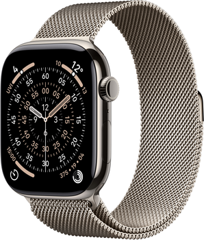Смарт-годинник Apple Watch Series 11 GPS + Cellular 42mm Titanium Case with Natural Milanese Loop Natural (MF8P4)