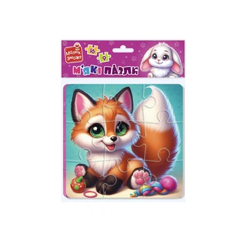 Развивающая игра Vladi Toys мягкие пазлы «Зайчик и лисичка» для детей VT1102-35