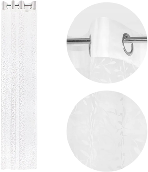 Фіранка Homla B2 Essentials на кільцях з візерунком біла 140x250 см (5906496717697)