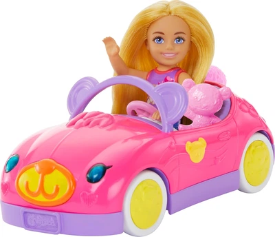 Лялька Барбі Челсі та кабріолет у формі ведмедика Barbie Chelsea Bear-Themed Convertible & Teddy Bear (HXN05) (HXN05)