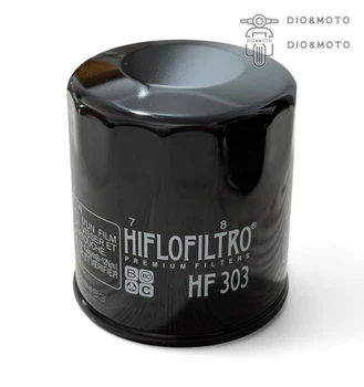 Фильтр масляный мото HF303 D65/H73 черный "HIFLO"