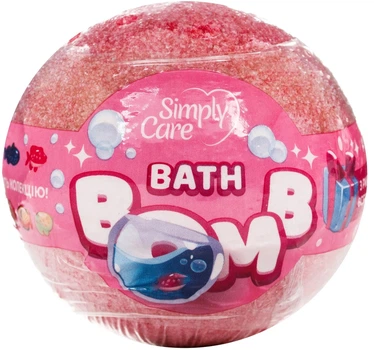 Бомба для ванн, розовая - Simply Care 100g (1486463-34137555)