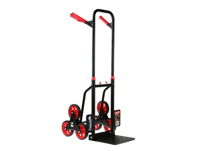 Тележка для лестниц Tvardy T00501 150 кг складная 6 колёс платформа 31×29 см чёрно-красный