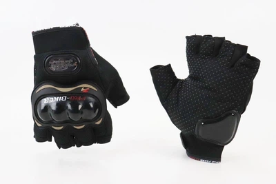 Рукавички мотоциклетні PRO BIKER без пальців XL Чорні 337517