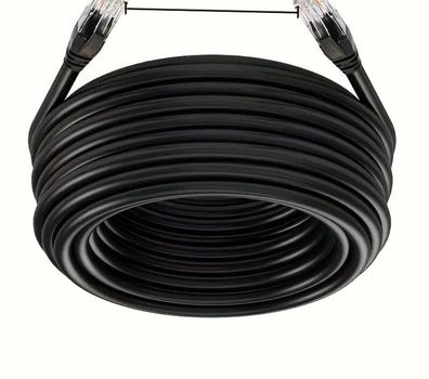 Патч Корд LAN Інтернет-кабель 30 м ВУЛИЧНИЙ Ethernet чорний (0_31375)