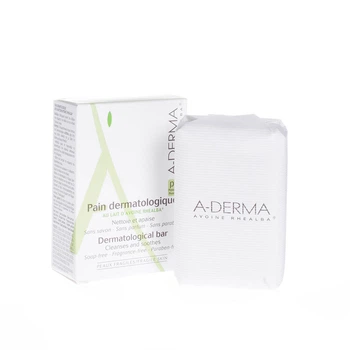 Мило дерматологічне на основі вівса Реальба для подразненої шкіри A-Derma Soap Free Dermatological Bar 100 гр (3282779285230)