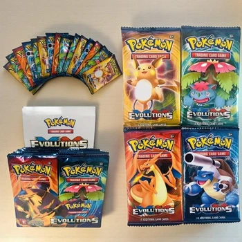 Детские карточки Pokemon Go на 4 пака (1 пак - 10 штук), игральные бумажные 40 карточек Покемонов для коллекционирования