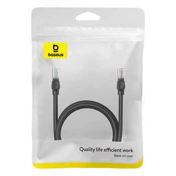 Кабель сетевой патч-корд для интернета Baseus High Speed CAT5 Gigabit круглый 1.5m (B00133206111-02)