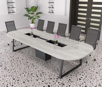 Стіл для переговорів Mister Loft Бредфорд 450*80 на 14-16 осіб Дуб Крафт Білий (57840516)