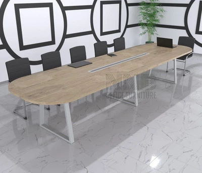 Стіл для переговорів Mister Loft Анталія 750*90 на 20-22 осіб Дуб Харбор Золотий - Сірий (57742221)