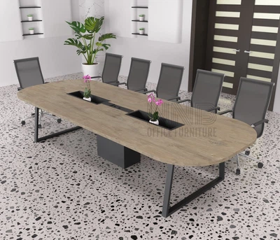 Стіл для переговорів Mister Loft Бредфорд 550*80 на 16-18 осіб Дуб Харбор Золотий (57840850)