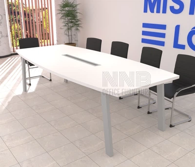 Стіл для переговорів Mister Loft Адель 260*130 на 8-10 осіб Білий - Сірий (57710339)