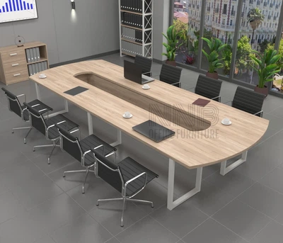 Стіл для переговорів Mister Loft Атлант 550*200 на 20-22 осіб Дуб Сонома Світлий - Білий (57720497)
