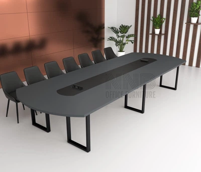Стіл для переговорів Mister Loft Атлант Line 550*200 на 20-22 осіб Антрацит - Чорний (57780287)