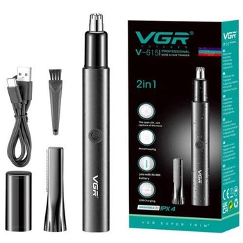 Тример для носа безпечний VGR V-629 BLACK (46226-V-629 BLACK_206)