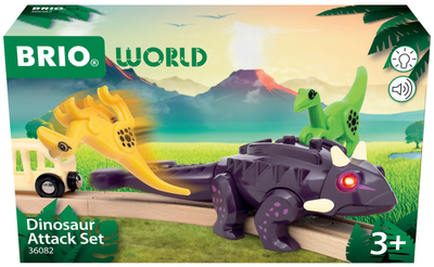 Pociąg kolejki Brio World Dino Zestaw Dinozaurów (7312350360820)
