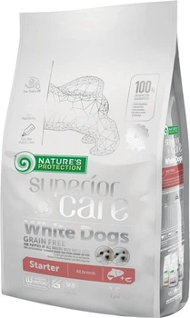 Сухий беззерновий корм для цуценят Nature\'s Protection Superior Care White Dogs Grain Free Starter All Breeds 1.5 кг (NPSC45669) (4771317456694)