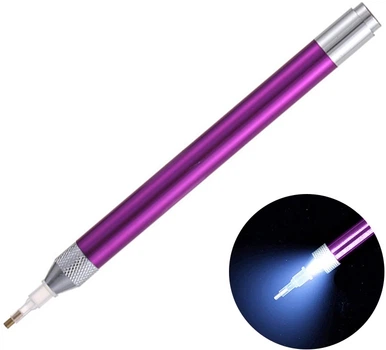 Стилус для Алмазной Мозаики SHLab CrystalArt (LED Подсветкой) Purple (20596)
