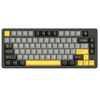 Механічна бездротова (Bluetooth + 2,4G) клавіатура з HOT SWAP Attack SHARK X86 Full Aluminum, 82 key PBT, RGB, Win,Mac OS, УКР та АНГЛ, Starry Black/Чорна (X86SB)