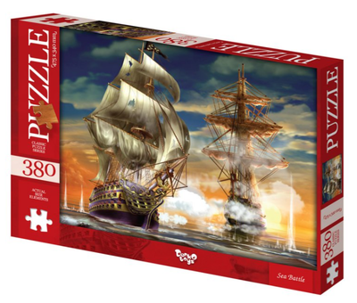 Пазли 380 елементів Sea battle Морський бій Danko Toys C380-06-08