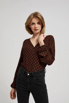 Жіночий лонгслів MOODO 4210 XXL (44) візерунок