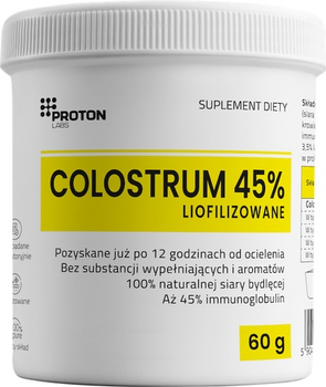 Дієтична добавка Proton Labs Колострум 45% Ліофілізований 1000 мг 60 г (5904209824991)