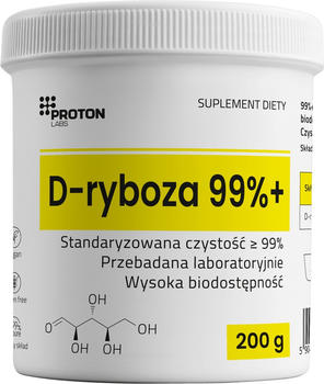 Дієтична добавка Proton Labs D-рибоза 99% + 200 г (5904209824854)