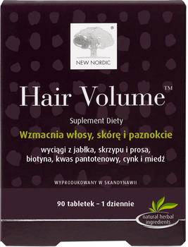 Дієтична добавка New Nordic Hair Volume 90 таблеток (5021807489510)