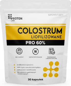 Дієтична добавка Proton Labs Colostrum Liofilizowane Pro 60% 30 капсул (5907246620021)
