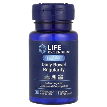 Пробіотики Life Extension Пробіотик для регулярної роботи кишківника 57,5 ​​мг Florassist Probiotic 30 вегетаріанських капсул