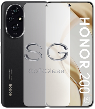 Пленка для Honor 200 на экран износоустойчивая полиуретановая SoftGlass